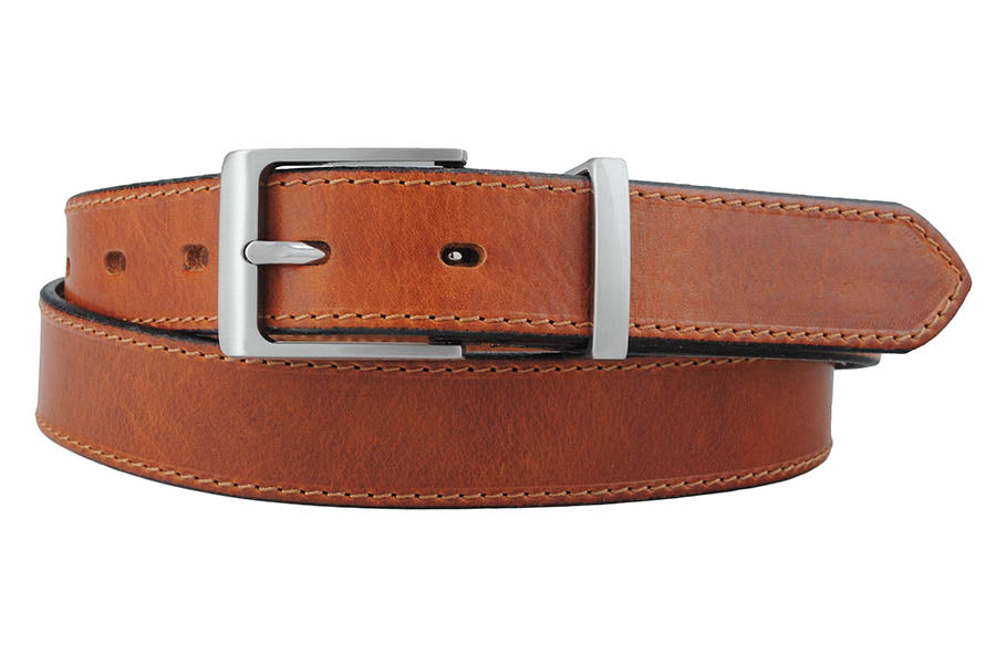Leather belt Cognac