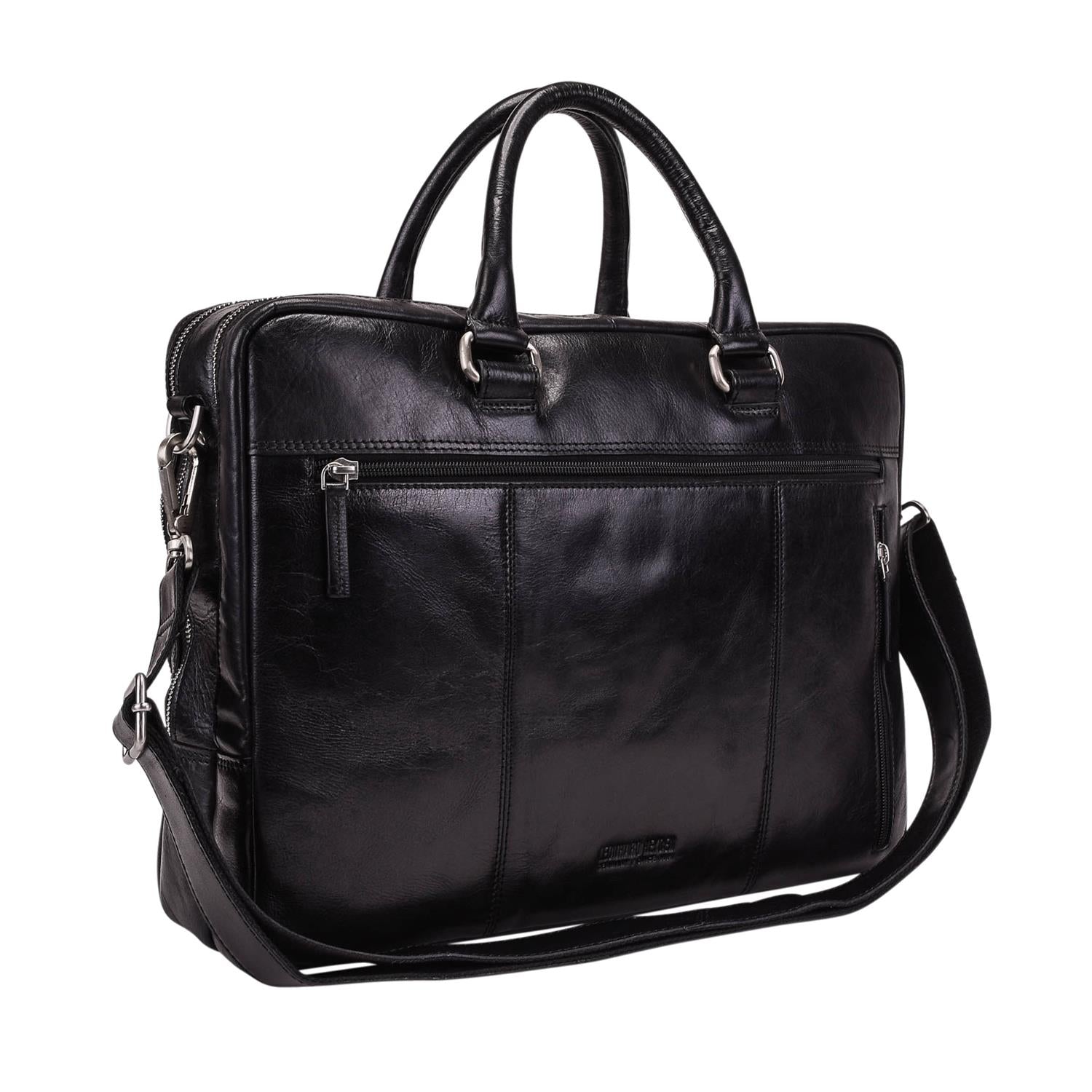 Cambridge Briefcase w/Zipper 2 Comp. Black