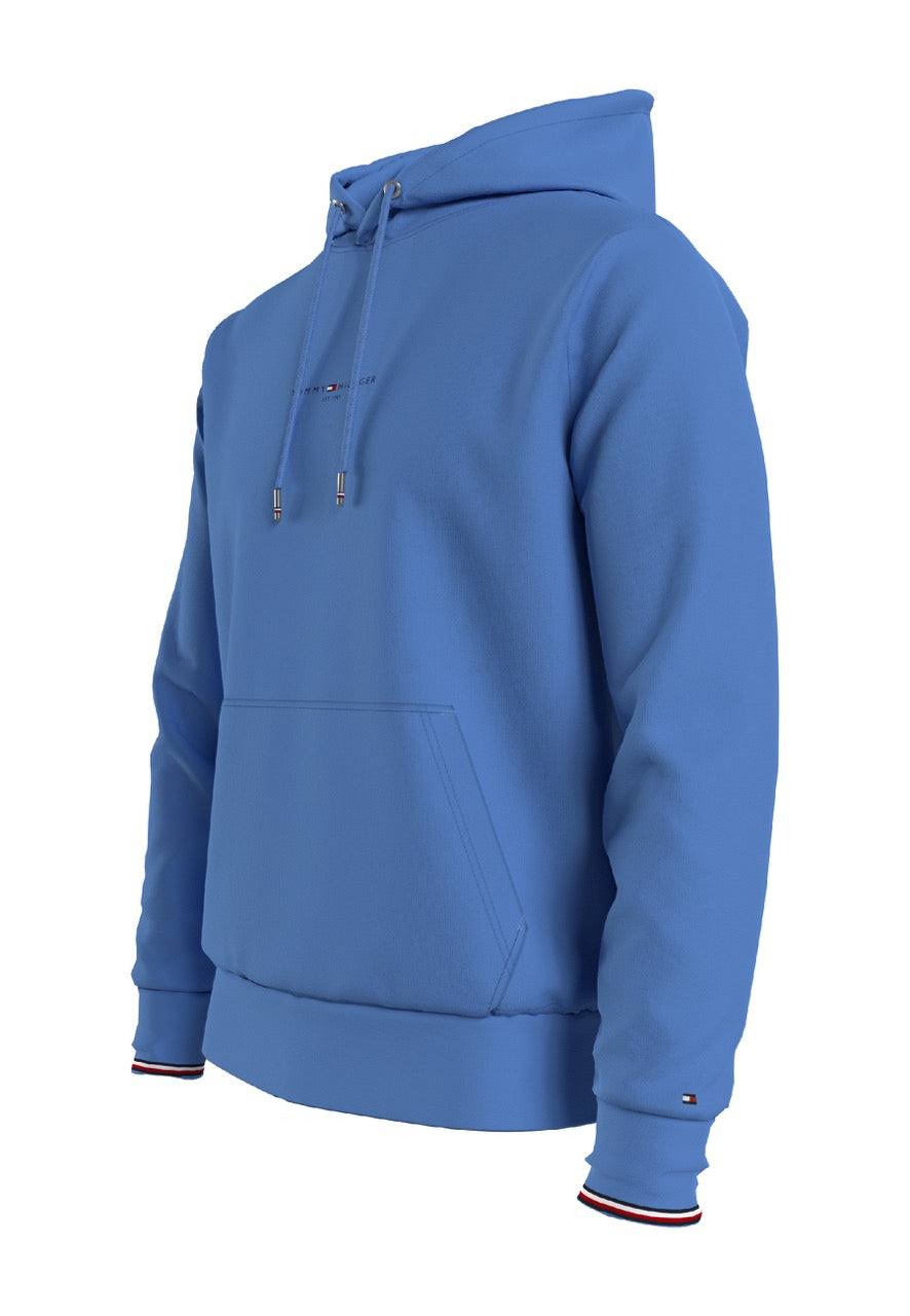 TOMMY LOGO TIPPED HOODY Blue Spell