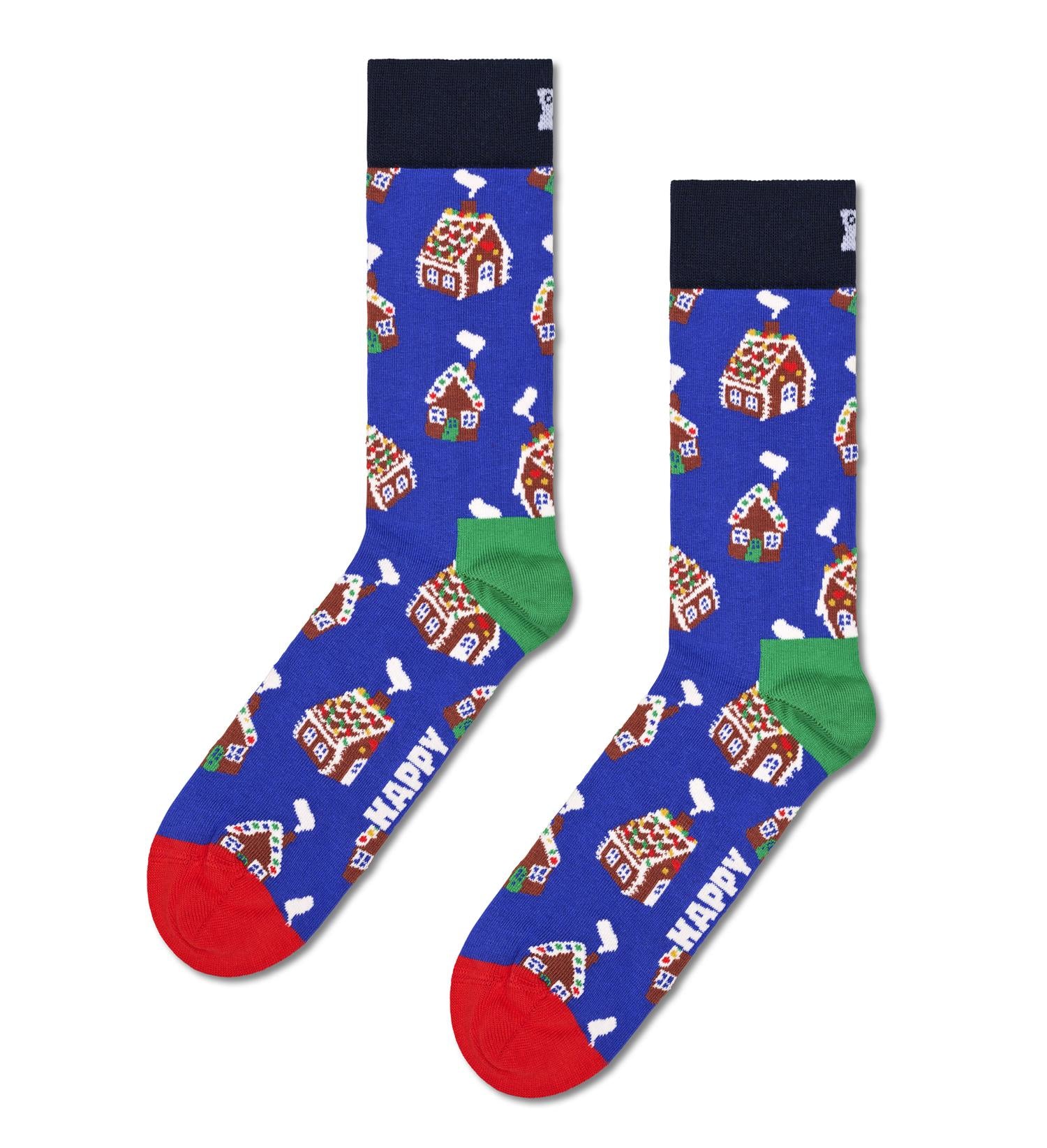 4-Pack Gingerbread Socks Gift Set Navy