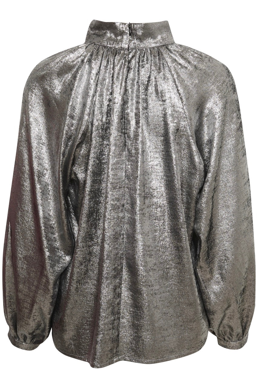 SLRonya Blouse LS Silver Foil