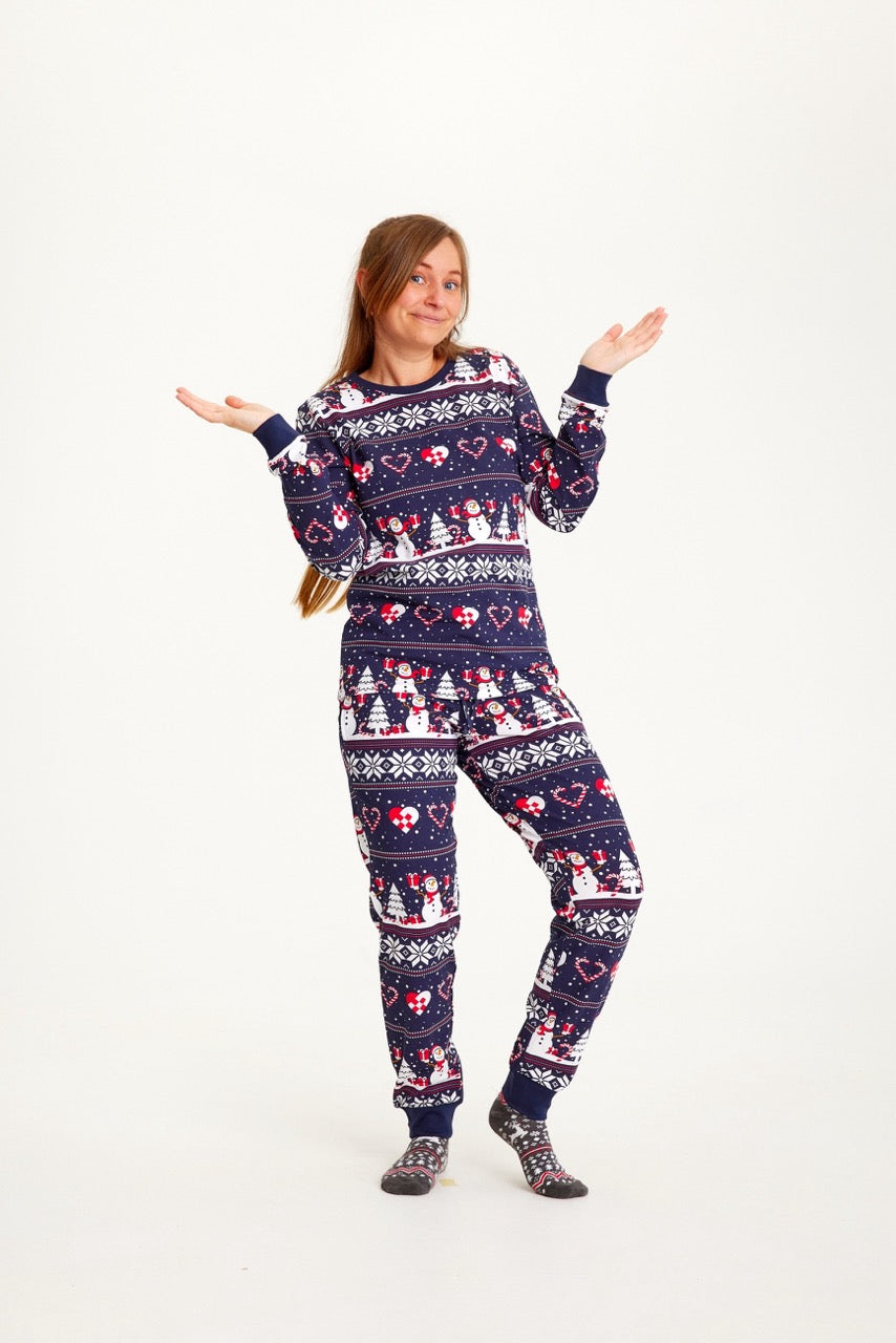 Christmas Heart Pyjamas Navy Navy