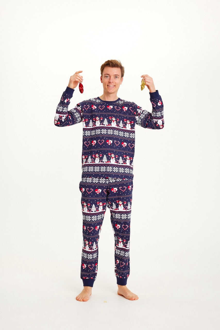 Christmas Heart Pyjamas Navy Navy