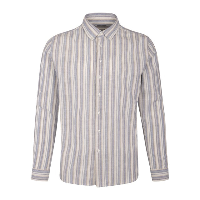 Arian Striped linen shirt Light Blue