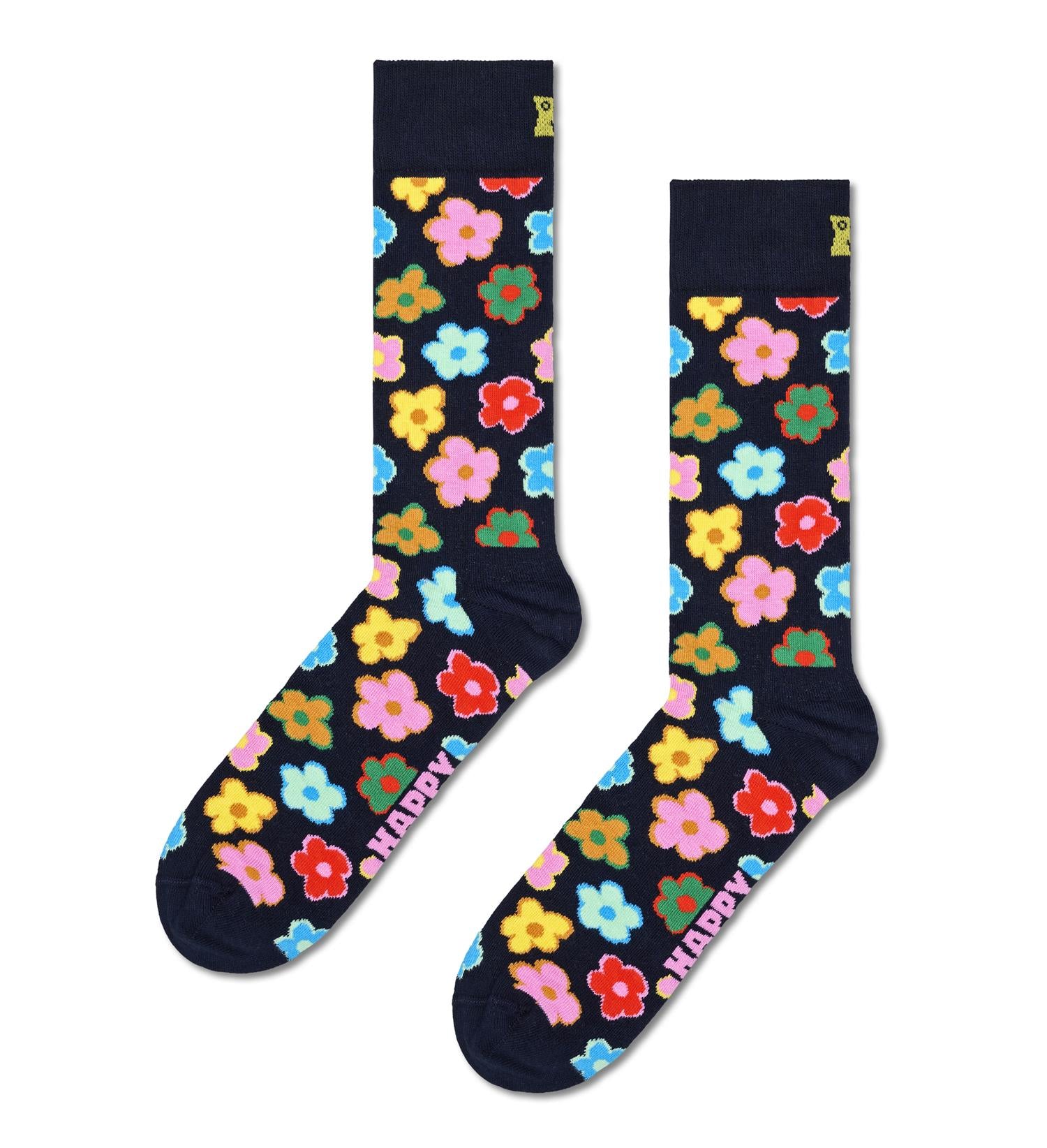 Flower Sock Navy