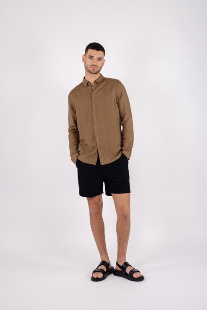 Ronan Shirt Mid Brown