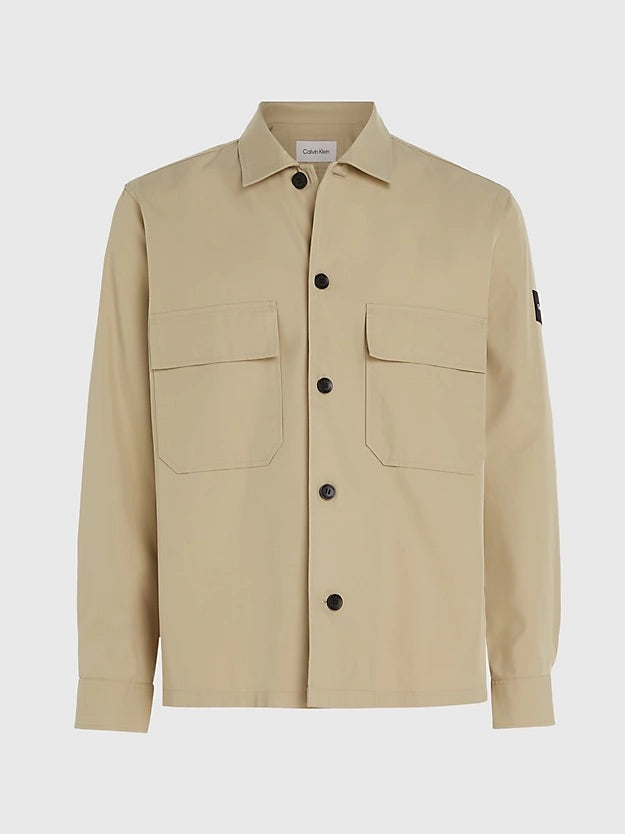 COTTON NYLON OVERSHIRT Eucalyptus