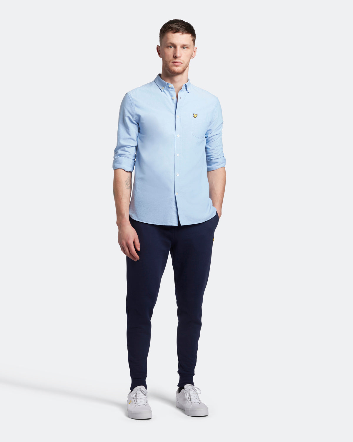 Regular fit light weight oxford shirt Riviera Blue