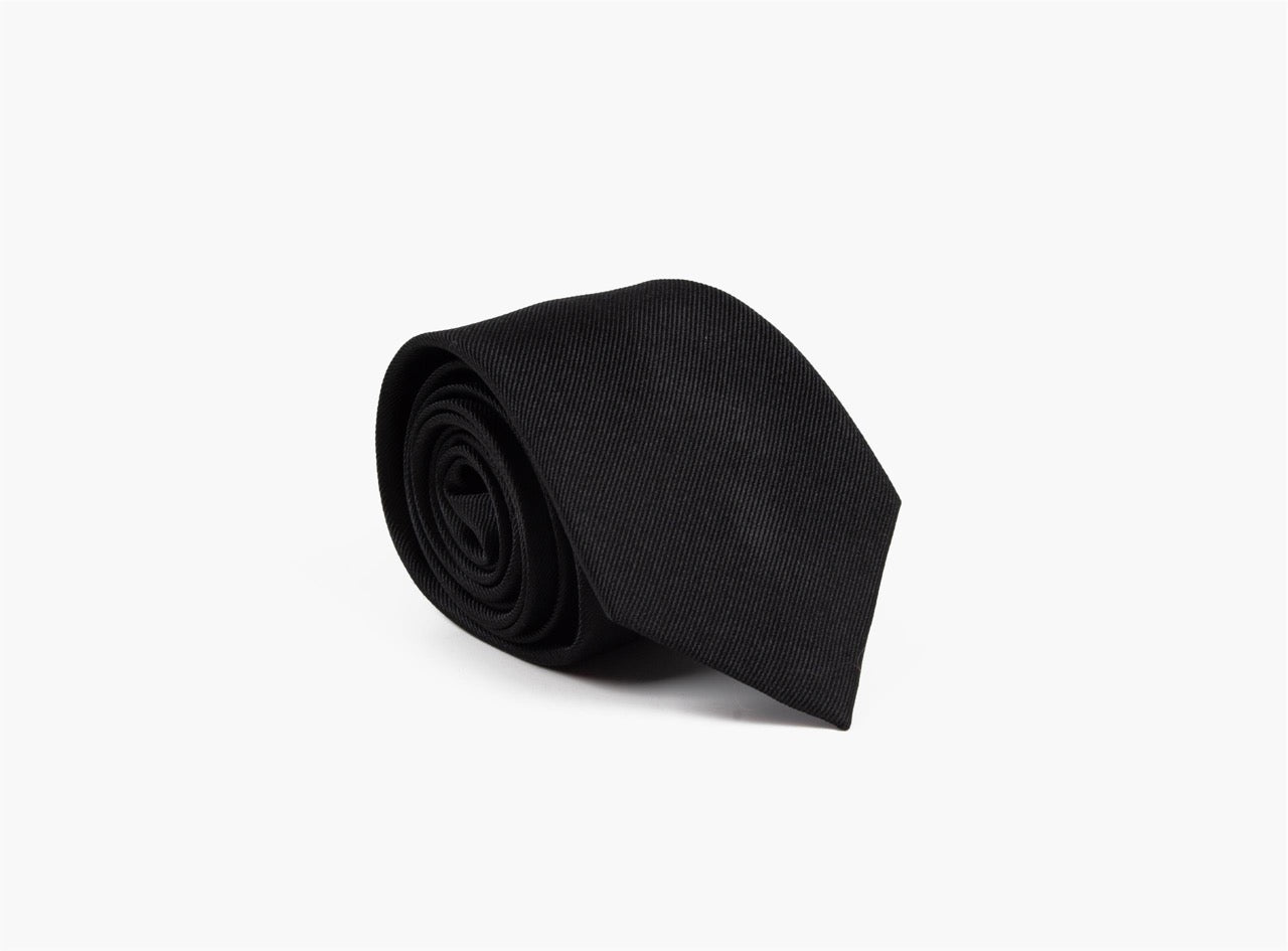 Basic 100% silke slips 7,6 cm Black