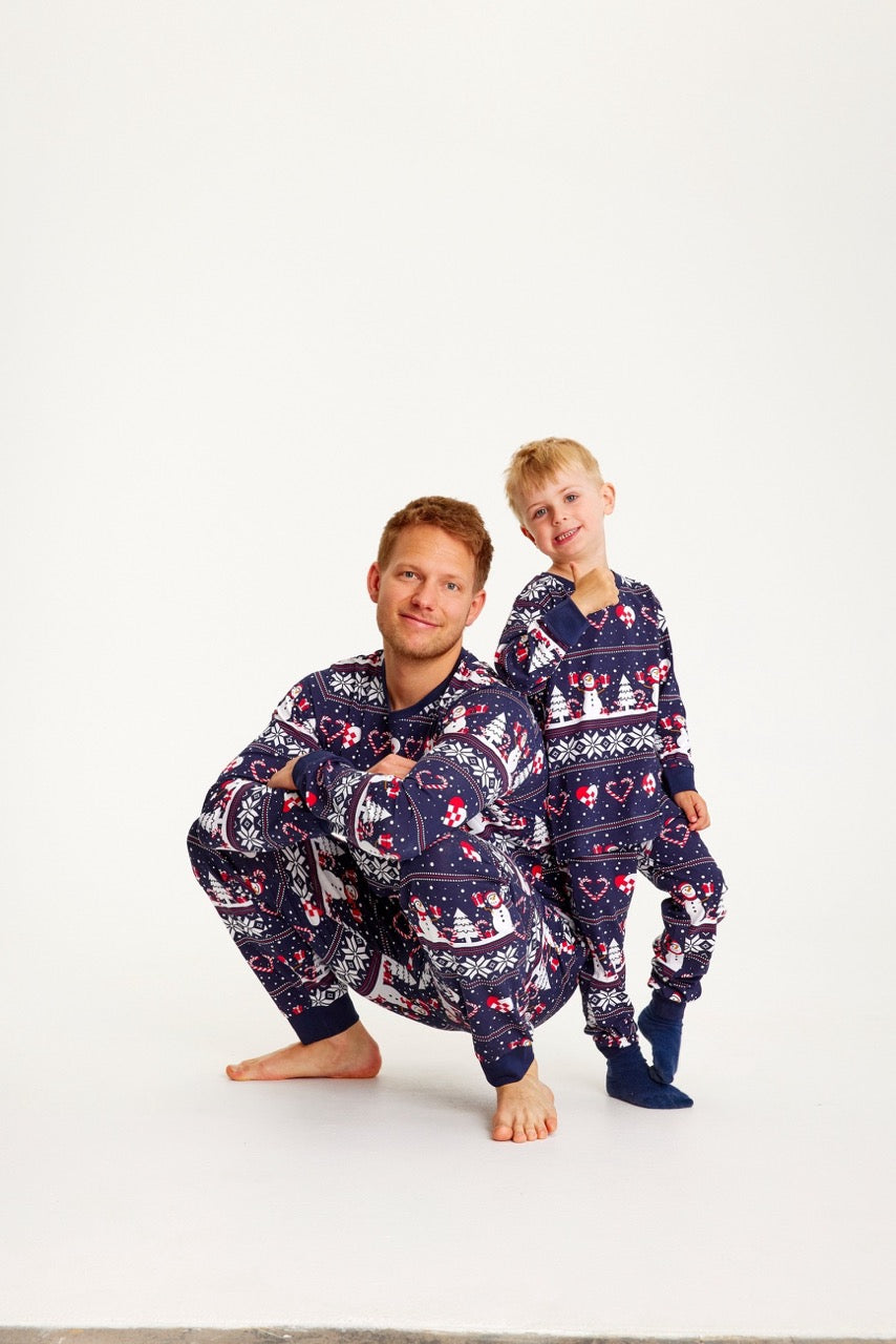 Christmas Heart Pyjamas Navy Navy