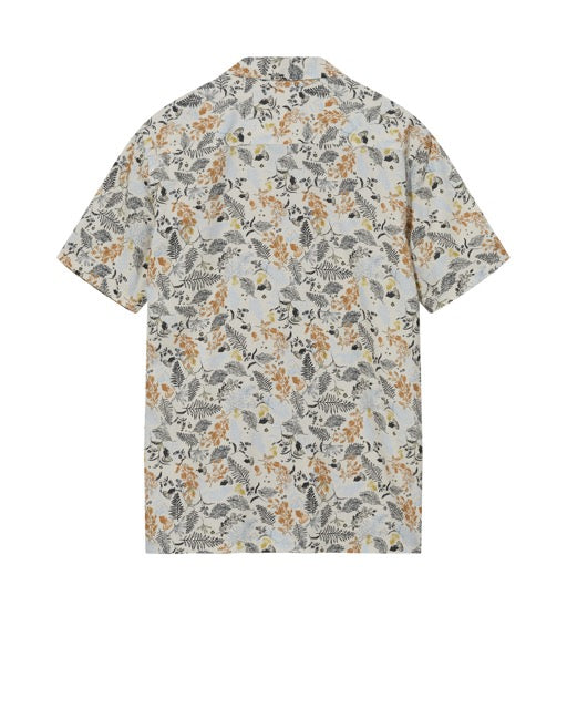 Joel Leaf SS Shirt Offwhite Flower Print