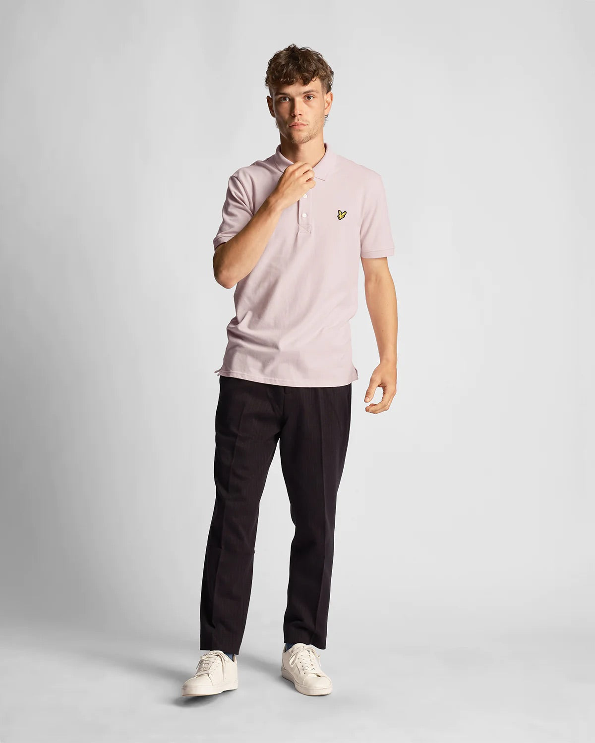 Plain Polo Shirt Light Pink